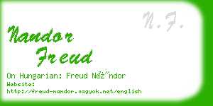 nandor freud business card